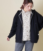 インレイ ジップ パーカー