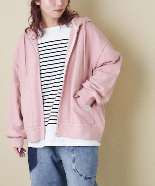 インレイ ジップ パーカー