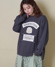 16/-OE天竺 布帛 ワッペン プルオーバー