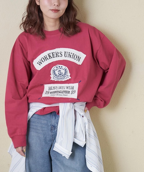 16/-OE天竺 布帛 ワッペン プルオーバー｜キューブシュガーの通販