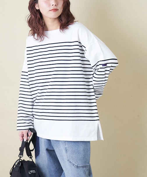 21/-天竺 バスク ボーダー Tシャツ