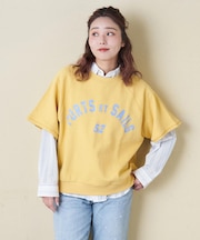 ガーゼ裏毛 スウェット 5分袖 ラグラン プルオーバー