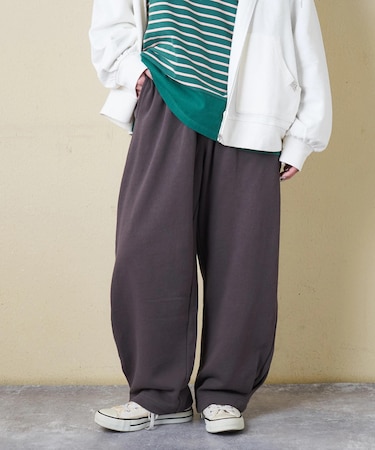 ガーゼ裏毛 スウェット コクーンパンツ