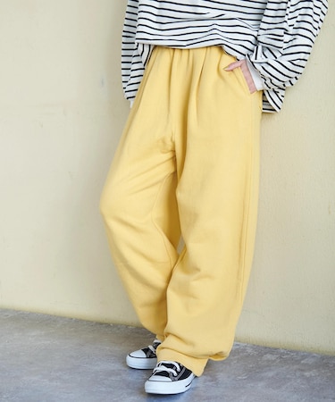 ガーゼ裏毛 スウェット コクーンパンツ