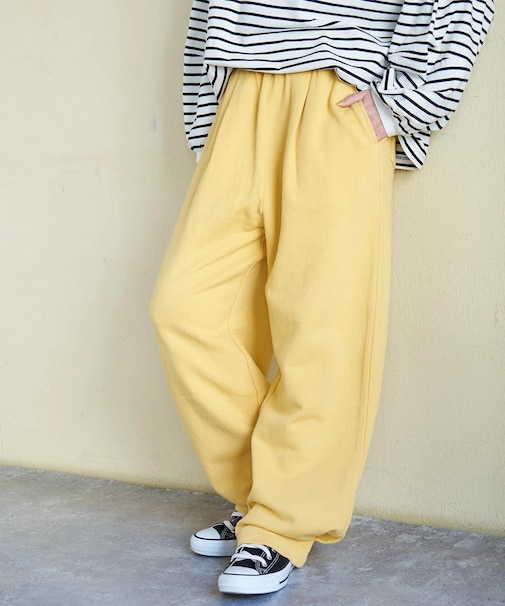 ガーゼ裏毛 スウェット コクーンパンツ