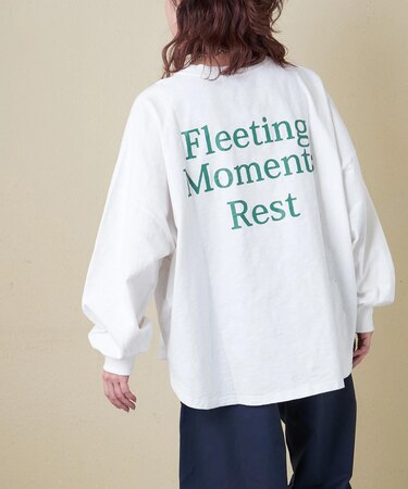 10/-スラブ天竺 バックプリント パフスリーブ プルオーバー