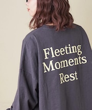 10/-スラブ天竺 バックプリント パフスリーブ プルオーバー