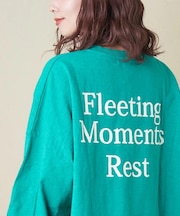 10/-スラブ天竺 バックプリント パフスリーブ プルオーバー