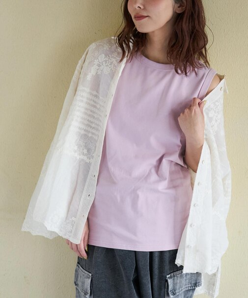 30/-フライス 無地 タンクトップ