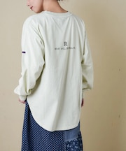 20/-OE天竺 バックプリント ロングTシャツ