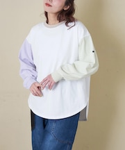 20/-OE天竺 バックプリント ロングTシャツ