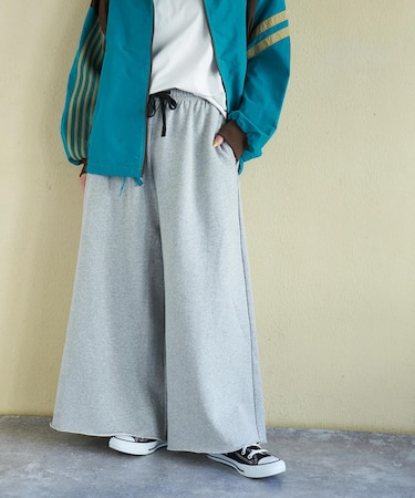 裏毛 スウェット イージー ワイドパンツ