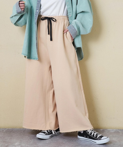 裏毛 スウェット イージー ワイドパンツ｜キューブシュガーの通販