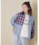 先染めチェック 組合せ アシッド加工 ギャザー バルーン シャツ