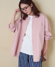 ノーカラー ビッグシャツ