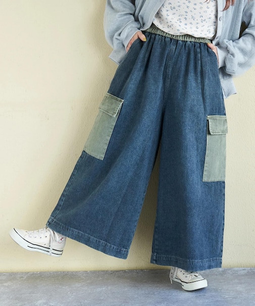 デニム ピグメント ビッグ イージーパンツ