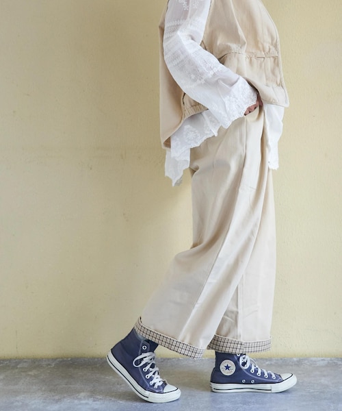 コットン ツイル イージーパンツ｜キューブシュガーの通販｜&mall