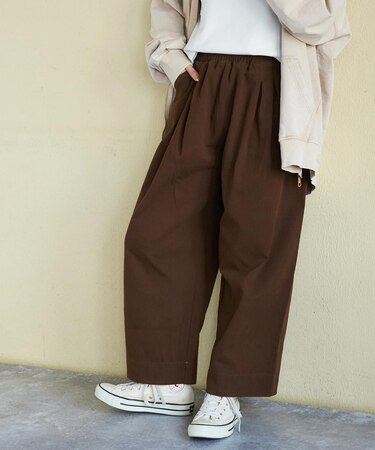 コットン ツイル イージーパンツ