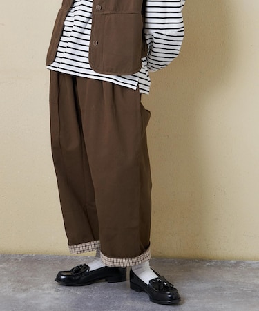 コットン ツイル イージーパンツ