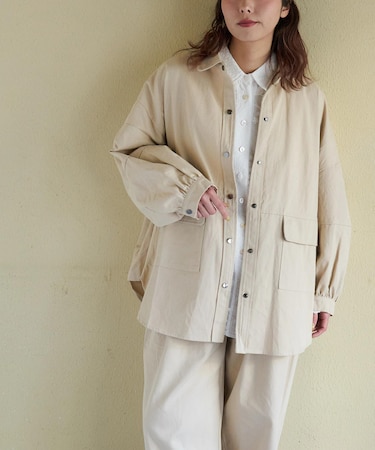 コットン ツイル シャツ ジャケット