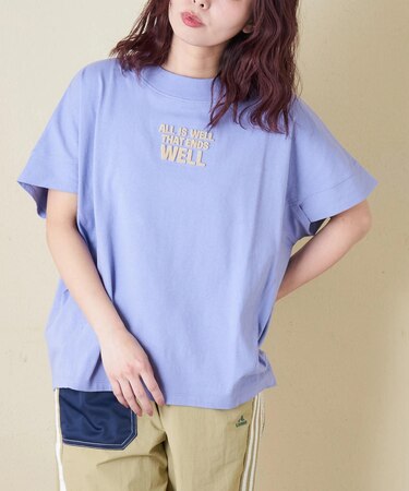 20/-OE天竺 汗染み防止加工 モックネック Tシャツ