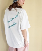 20/-OE天竺 汗染み防止加工 コクーン Tシャツ