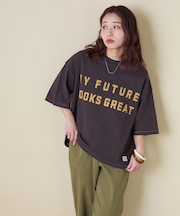 20/-OE天竺 ロゴプリント Tシャツ