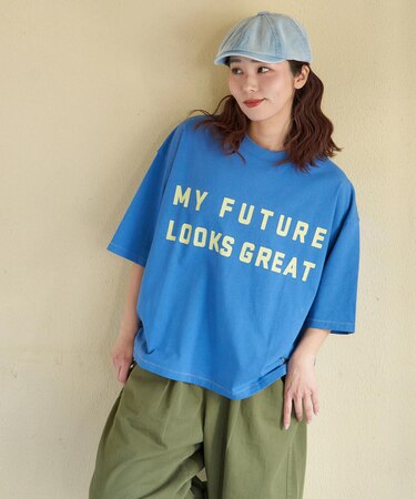 20/-OE天竺 ロゴプリント Tシャツ