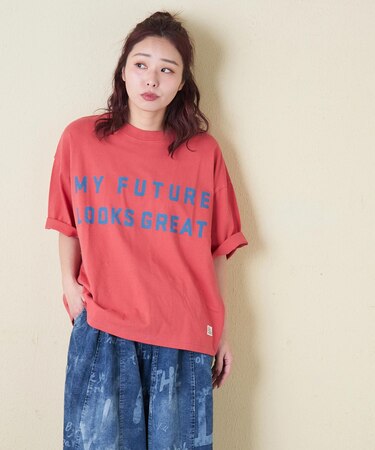 20/-OE天竺 ロゴプリント Tシャツ