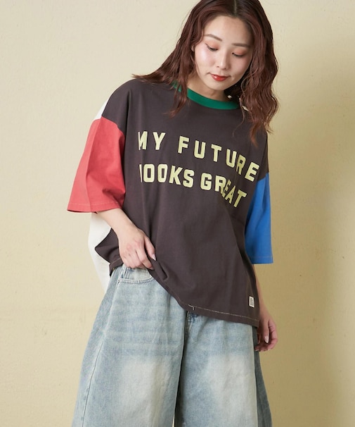 20/-OE天竺 ロゴプリント Tシャツ
