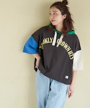 20/-OE天竺 ロゴプリント パーカー