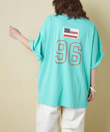 20/-OE天竺 星条旗 ワッペン Tシャツ