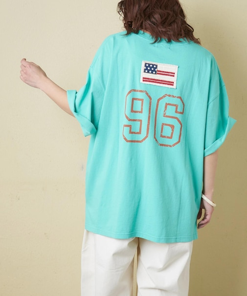 20/-OE天竺 星条旗 ワッペン Tシャツ