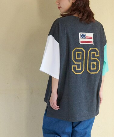 20/-OE天竺 星条旗 ワッペン Tシャツ