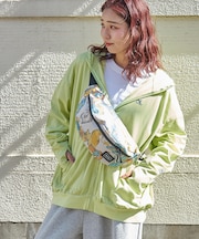 接触冷感 ・ UVカット 天竺 ドルマン ジップパーカー