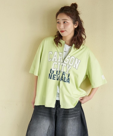 接触冷感・UVカット 天竺 ７分袖 ジップ カーディガン