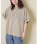 20/-OE天竺 ピグメント染 ロゴ パッチ Tシャツ