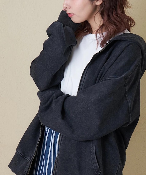 ピグメント染 ビッグパーカー