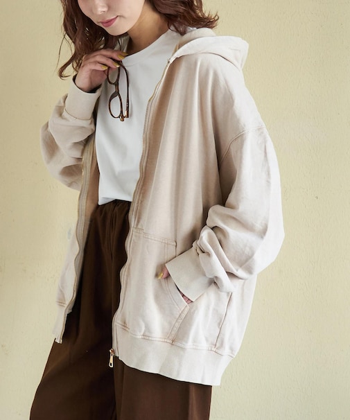 ピグメント染 ビッグパーカー