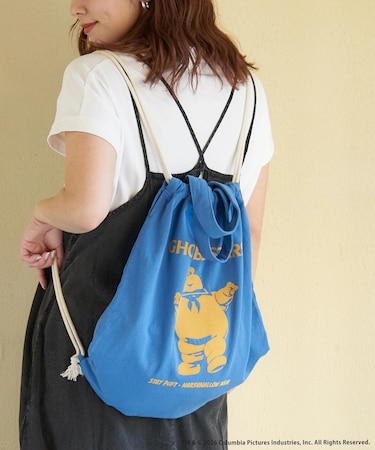 20/-OE天竺 マシュマロマン ナップサック トートバッグ