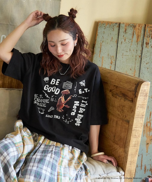 21/-OE天竺 E.T. ドルマン Tシャツ