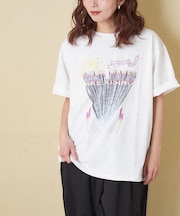 21/-OE天竺 パウダー加工 ツアーTシャツ