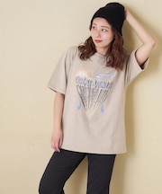 21/-OE天竺 パウダー加工 ツアーTシャツ