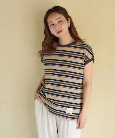 レトロボーダー 汗染み軽減 ノースリーブ プルオーバー