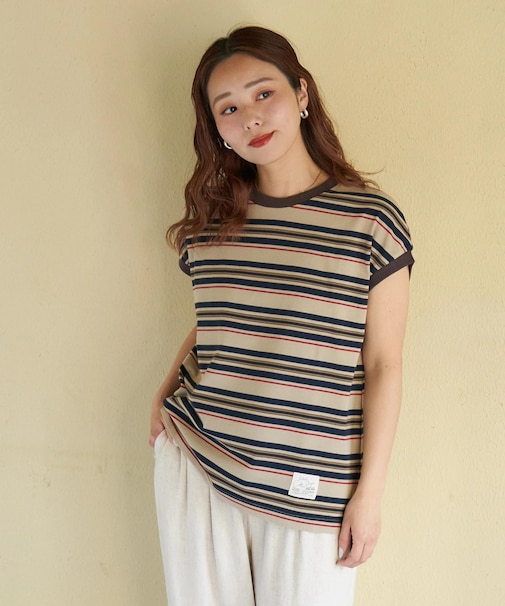 レトロボーダー 汗染み軽減 ノースリーブ プルオーバー