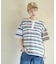 レトロボーダー 汗染み軽減 ヘンリーネック Tシャツ