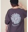 21/-OE天竺 汗染み防止加工 フラワープリント ＆ 刺繍 Tシャツ
