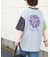 21/-OE天竺 汗染み防止加工 フラワープリント ＆ 刺繍 Tシャツ