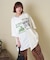 30/-TC天竺 片染 リメイク風 ビッグ Tシャツ