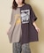 30/-TC天竺 片染 リメイク風 ビッグ Tシャツ